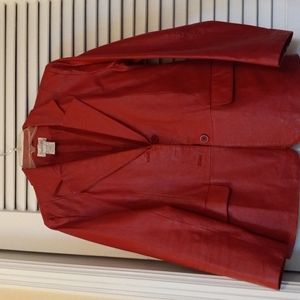 Classic Red Leather Jacket